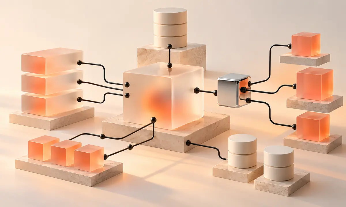 Conceptual artwork illustrating web development