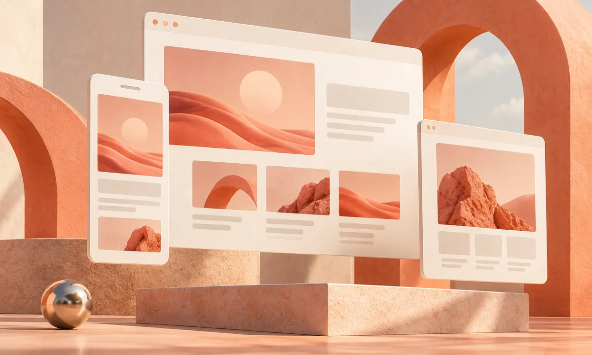 Création conceptuelle illustrant le développement web